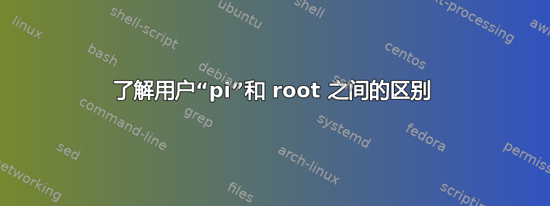 了解用户“pi”和 root 之间的区别