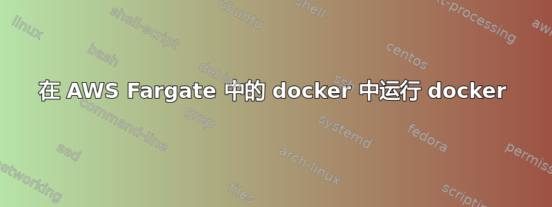 在 AWS Fargate 中的 docker 中运行 docker