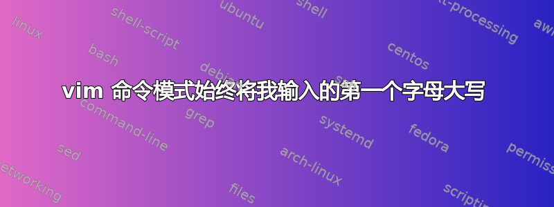 vim 命令模式始终将我输入的第一个字母大写