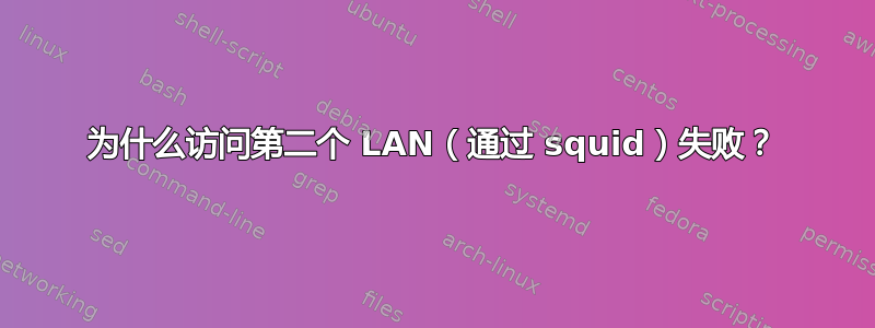 为什么访问第二个 LAN（通过 squid）失败？