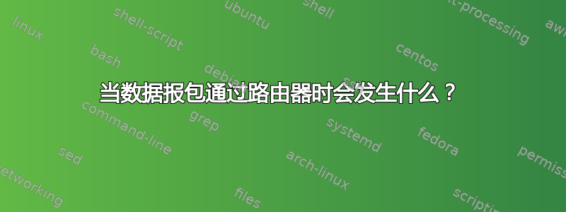 当数据报包通过路由器时会发生什么？