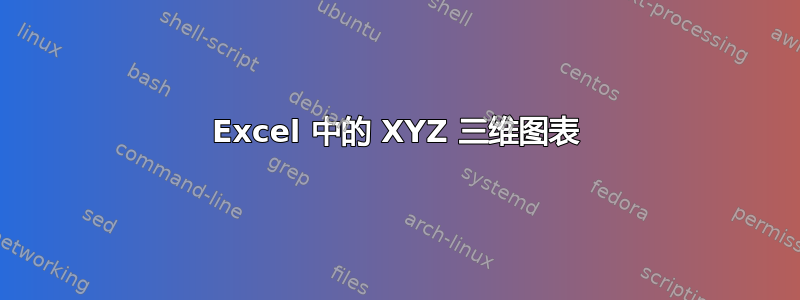 Excel 中的 XYZ 三维图表