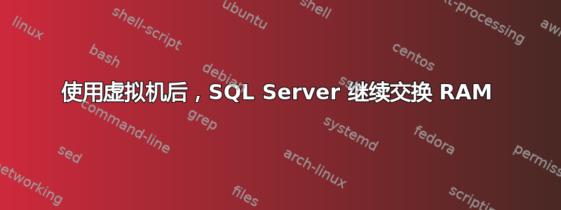使用虚拟机后，SQL Server 继续交换 RAM