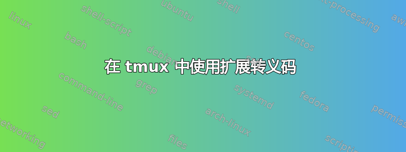 在 tmux 中使用扩展转义码