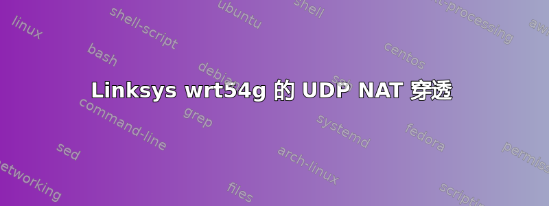 Linksys wrt54g 的 UDP NAT 穿透