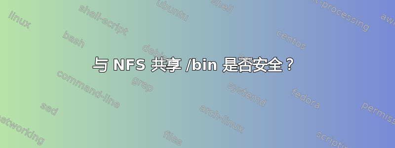 与 NFS 共享 /bin 是否安全？