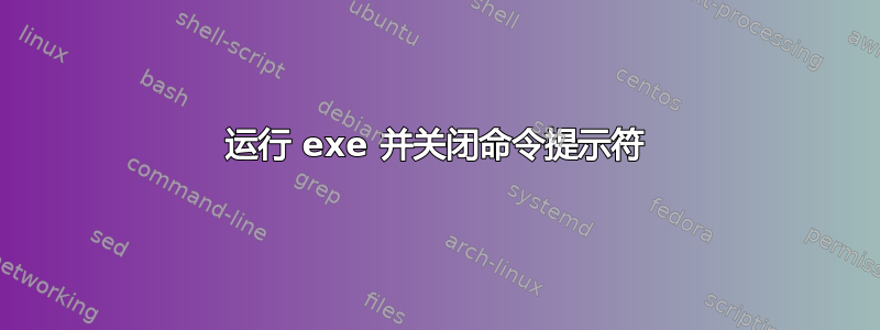 运行 exe 并关闭命令提示符