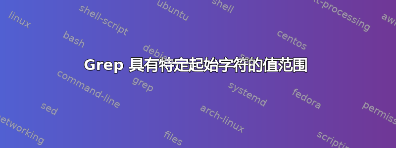 Grep 具有特定起始字符的值范围