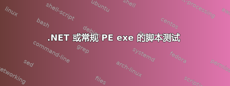 .NET 或常规 PE exe 的脚本测试