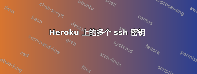 Heroku 上的多个 ssh 密钥