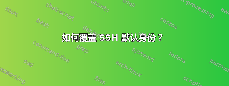 如何覆盖 SSH 默认身份？