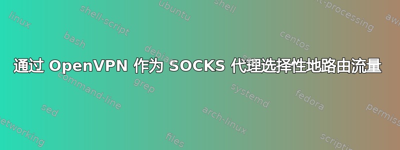 通过 OpenVPN 作为 SOCKS 代理选择性地路由流量