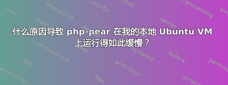 什么原因导致 php-pear 在我的本地 Ubuntu VM 上运行得如此缓慢？