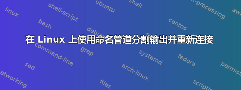 在 Linux 上使用命名管道分割输出并重新连接