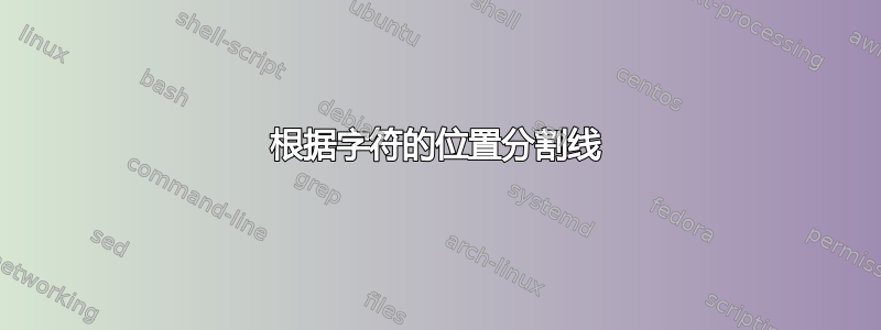 根据字符的位置分割线