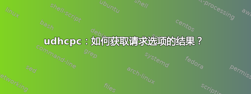 udhcpc：如何获取请求选项的结果？