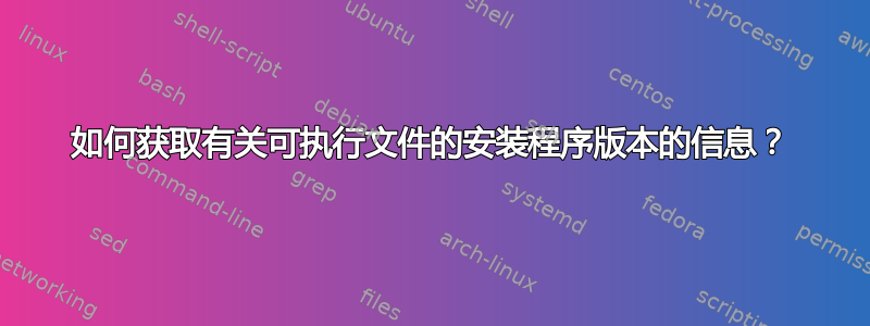 如何获取有关可执行文件的安装程序版本的信息？