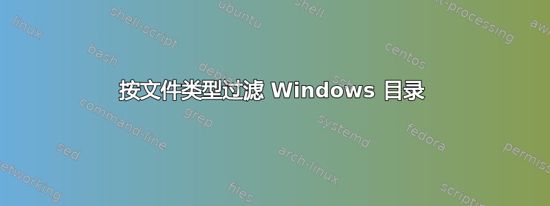 按文件类型过滤 Windows 目录