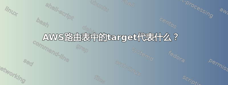 AWS路由表中的target代表什么？ 