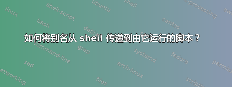 如何将别名从 shell 传递到由它运行的脚本？ 