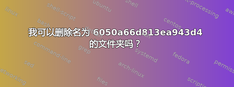 我可以删除名为 6050a66d813ea943d4 的文件夹吗？