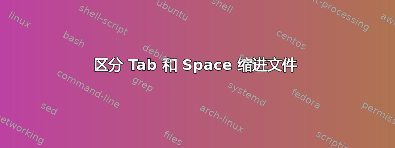 区分 Tab 和 Space 缩进文件