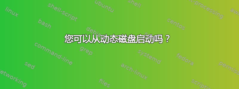 您可以从动态磁盘启动吗？