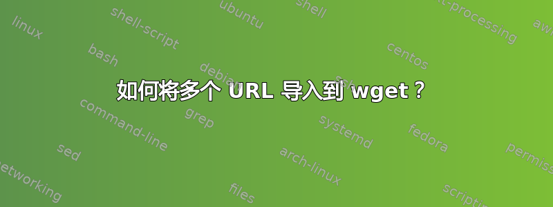 如何将多个 URL 导入到 wget？