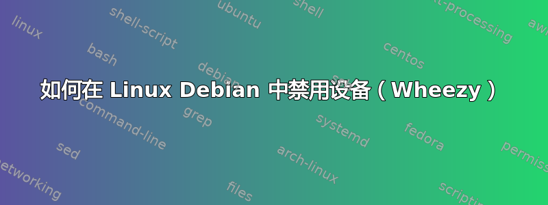 如何在 Linux Debian 中禁用设备（Wheezy）