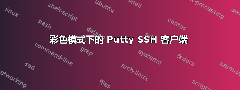 彩色模式下的 Putty SSH 客户端