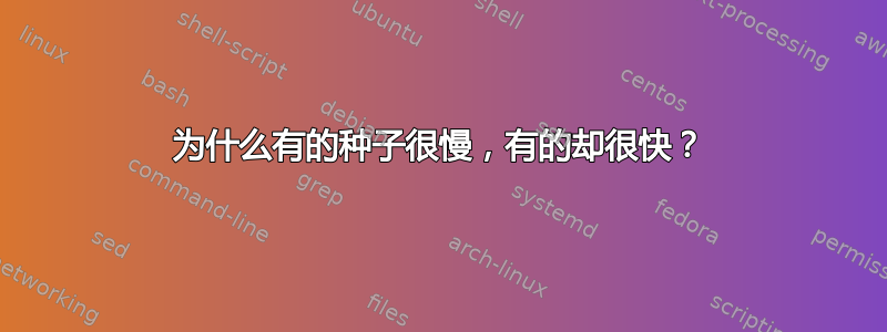 为什么有的种子很慢，有的却很快？