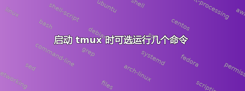 启动 tmux 时可选运行几个命令