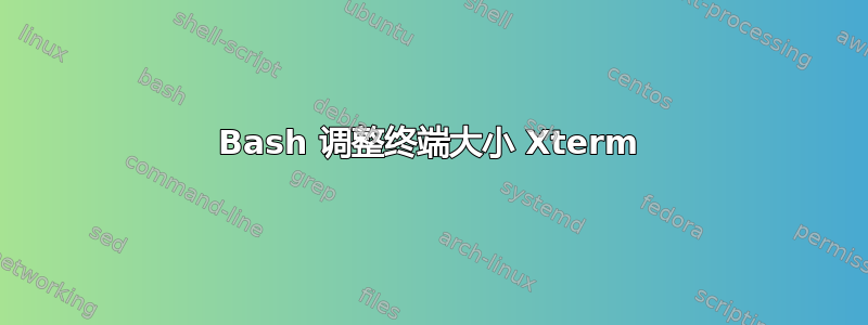 Bash 调整终端大小 Xterm