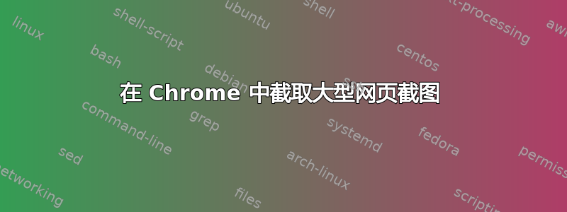 在 Chrome 中截取大型网页截图