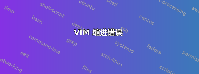 VIM 缩进错误