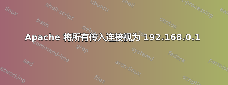 Apache 将所有传入连接视为 192.168.0.1