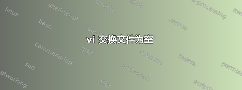 vi 交换文件为空