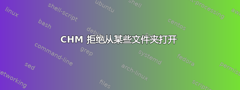 CHM 拒绝从某些文件夹打开