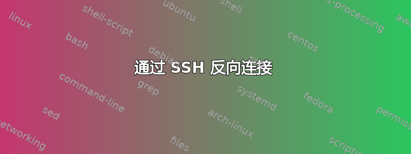 通过 SSH 反向连接