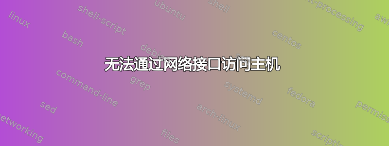 无法通过网络接口访问主机