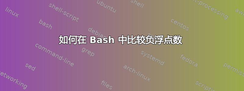 如何在 Bash 中比较负浮点数