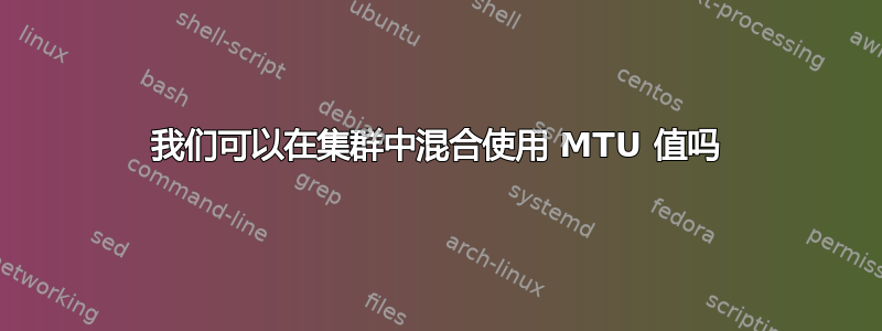 我们可以在集群中混合使用 MTU 值吗