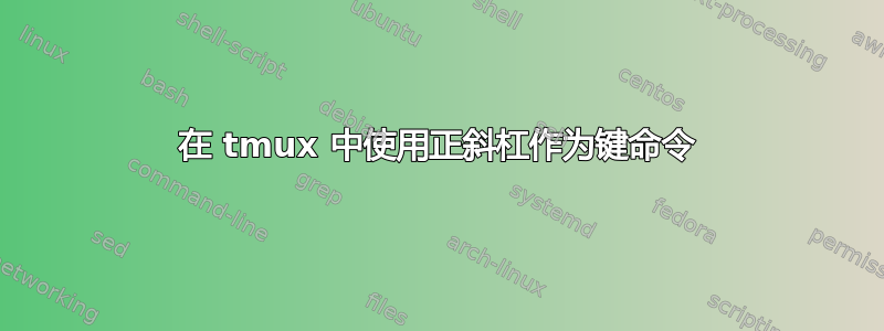 在 tmux 中使用正斜杠作为键命令