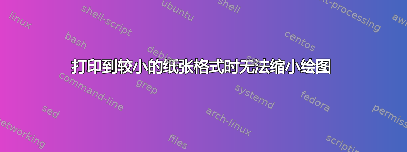 打印到较小的纸张格式时无法缩小绘图