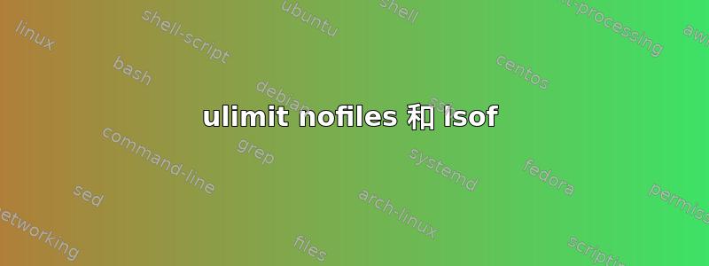 ulimit nofiles 和 lsof