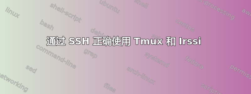 通过 SSH 正确使用 Tmux 和 Irssi