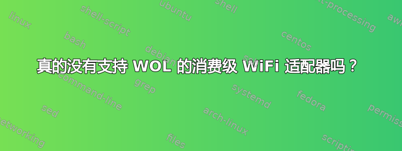 真的没有支持 WOL 的消费级 WiFi 适配器吗？