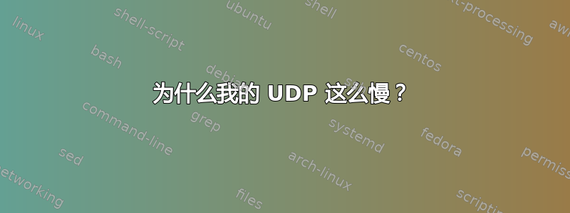 为什么我的 UDP 这么慢？