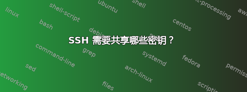 SSH 需要共享哪些密钥？