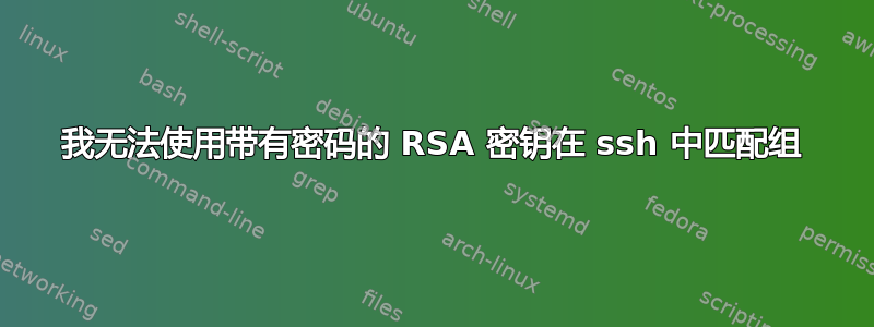 我无法使用带有密码的 RSA 密钥在 ssh 中匹配组